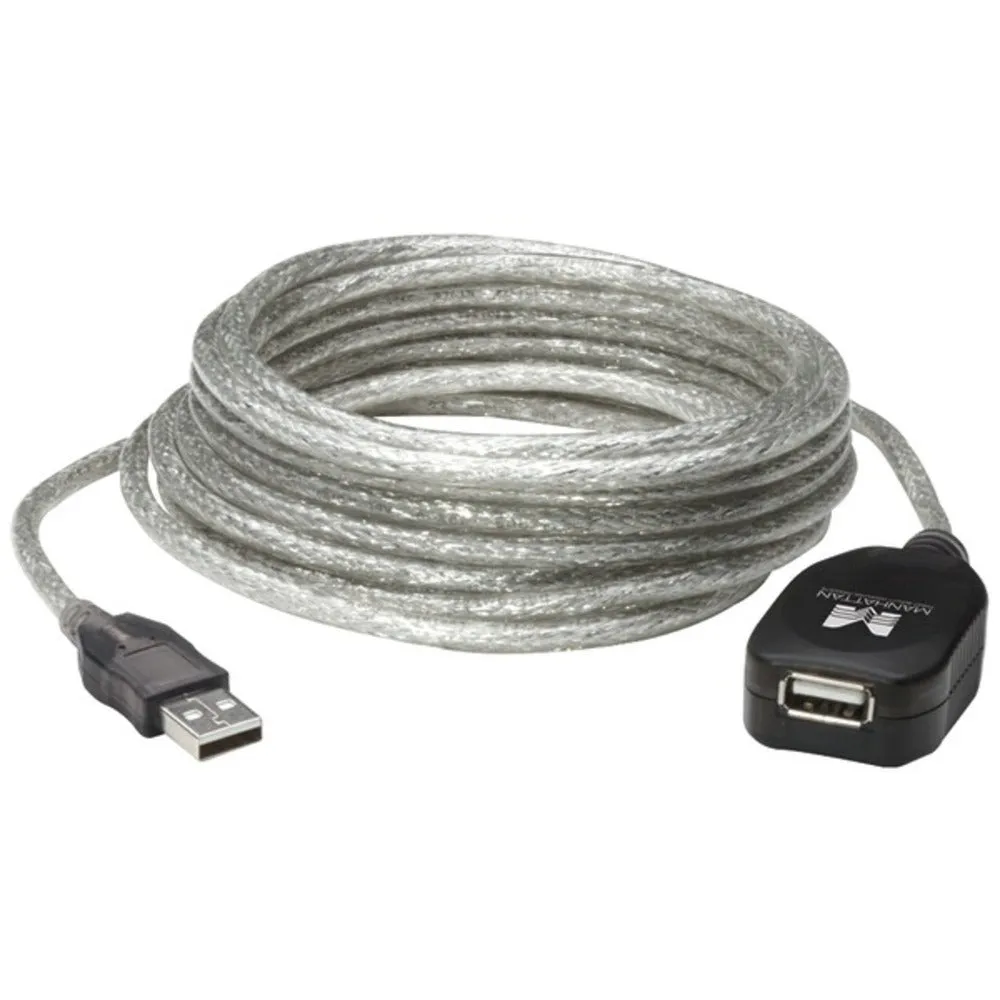 Manhattan 519779 USB 2.0 Active Extension Cable, 16ft