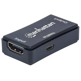 Manhattan Hdmi Repeater, 4K@60Hz, Active, Boosts Hdmi Signal Up To 40M, Black, Three Year Warranty, Blister