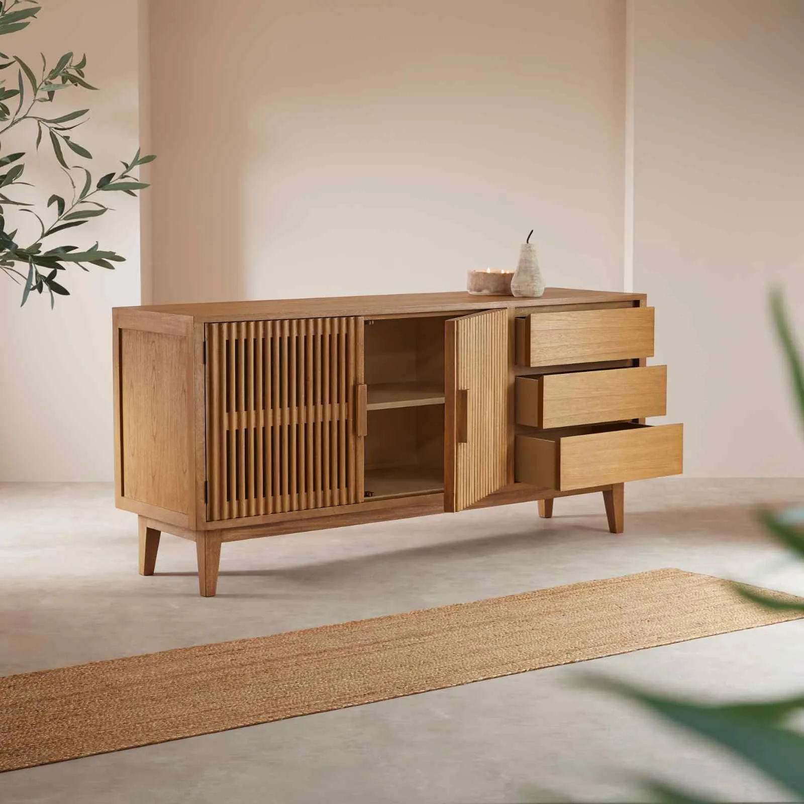 Melia Three Drawer Sideboard Cabinet