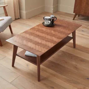 Mid Century Modern Parquet Coffee Table