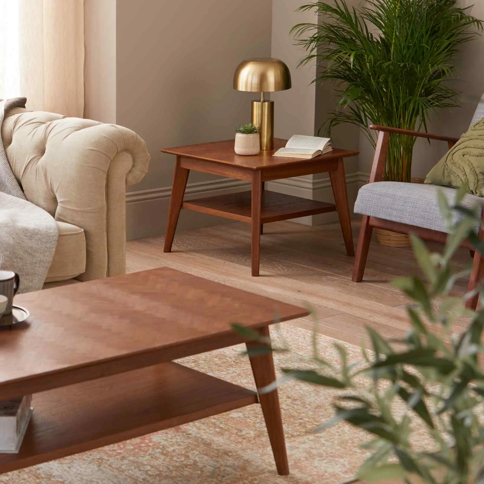 Mid Century Modern Parquet Coffee Table