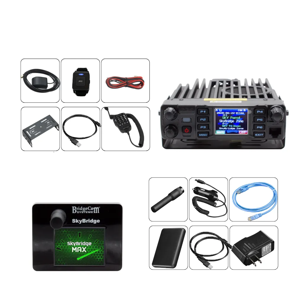 Mobile Plug and Play Package: AnyTone AT-D578UVIII PLUS Mobile Radio w/ SkyBridge Max Dual-Band Digital Hotspot