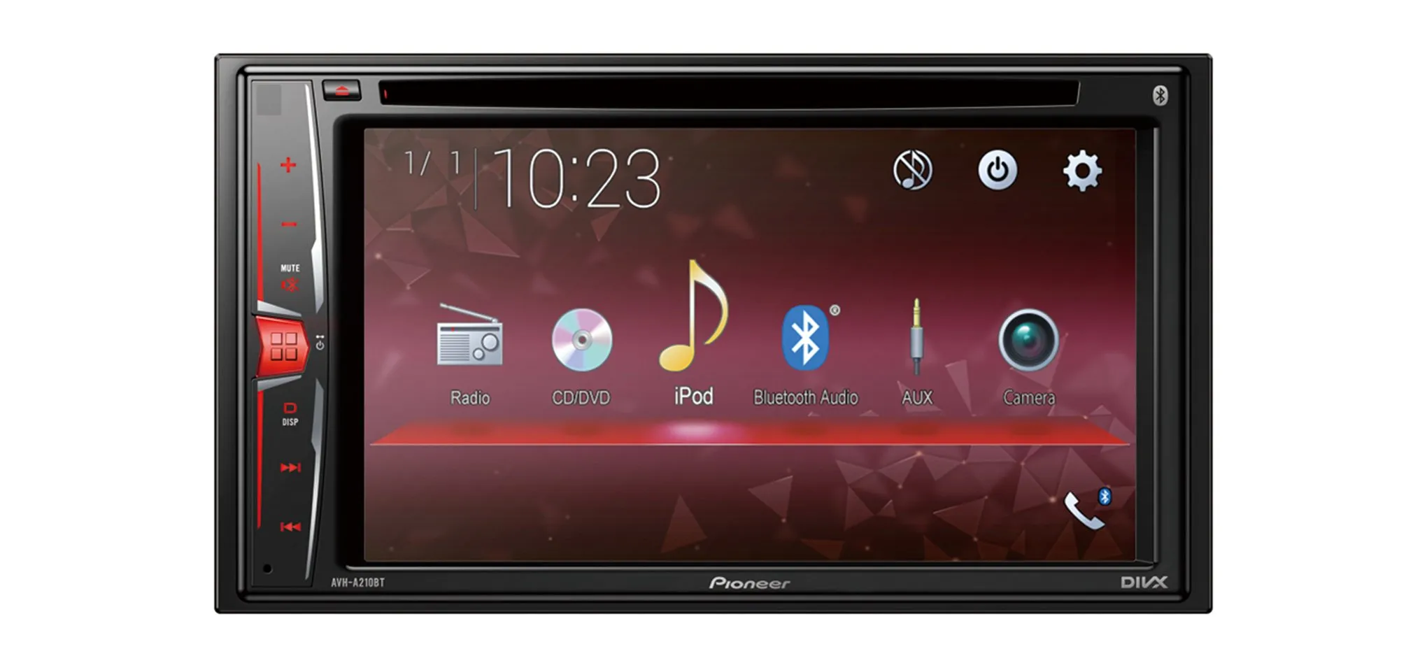 Multimedija automobiliui Pioneer AVH-A210BT, CD/DVD, AUX, USB, BLUETOOTH