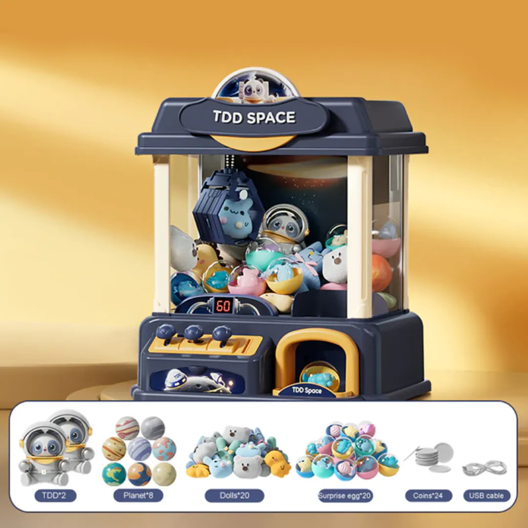 New Mini 'TDD SPACE' Claw Machine Toy for Fun and Cute Gaming Experience