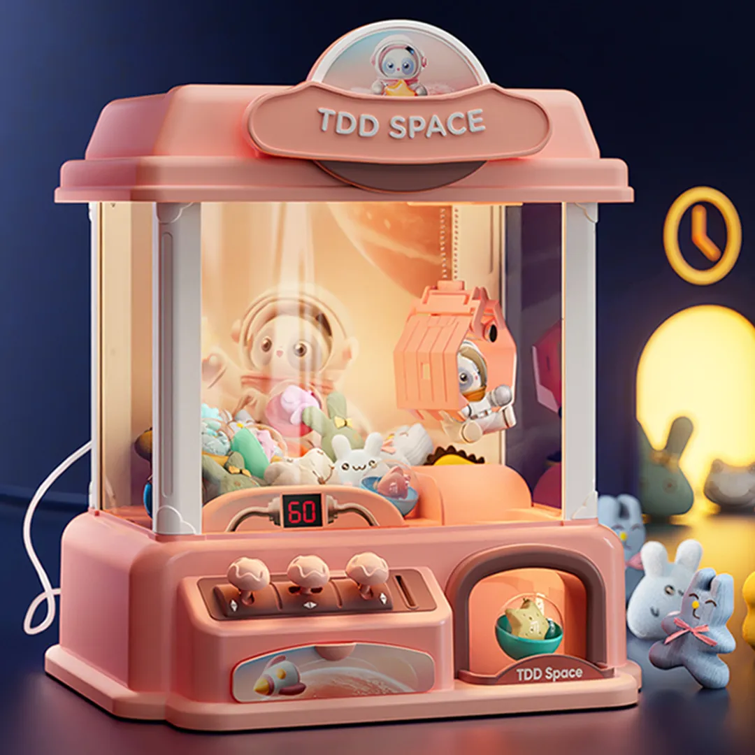 New Mini 'TDD SPACE' Claw Machine Toy for Fun and Cute Gaming Experience