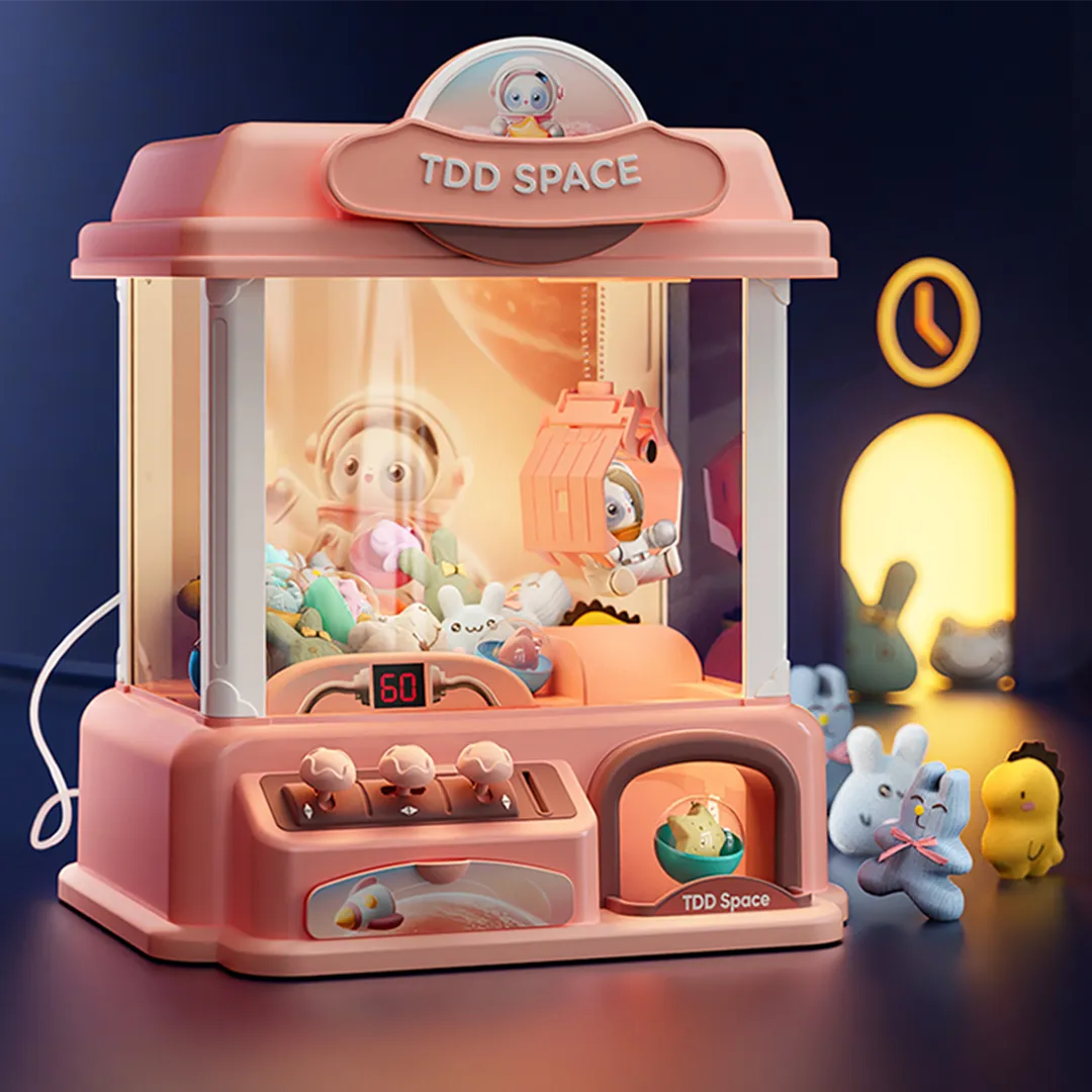 New Mini 'TDD SPACE' Claw Machine Toy for Fun and Cute Gaming Experience