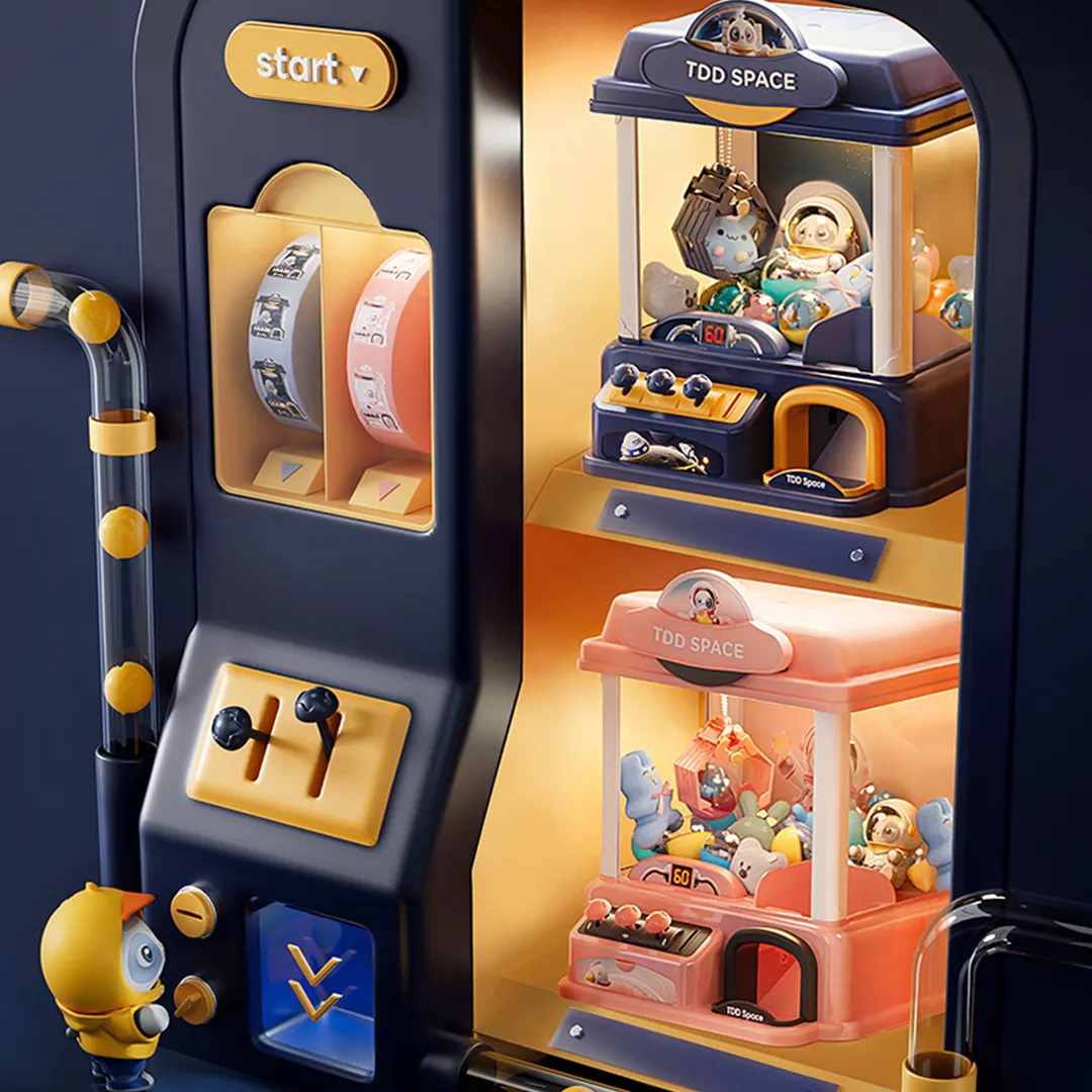 New Mini 'TDD SPACE' Claw Machine Toy for Fun and Cute Gaming Experience