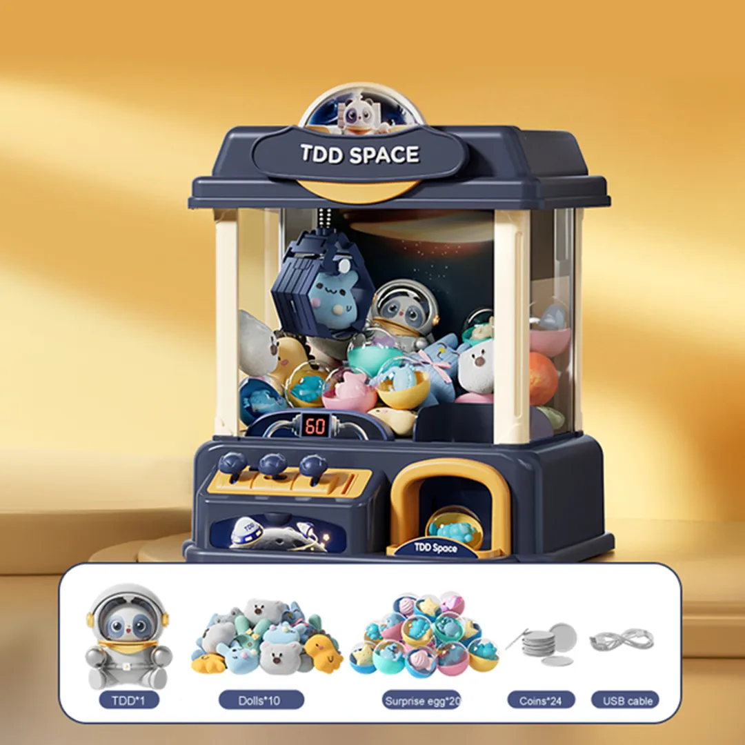 New Mini 'TDD SPACE' Claw Machine Toy for Fun and Cute Gaming Experience