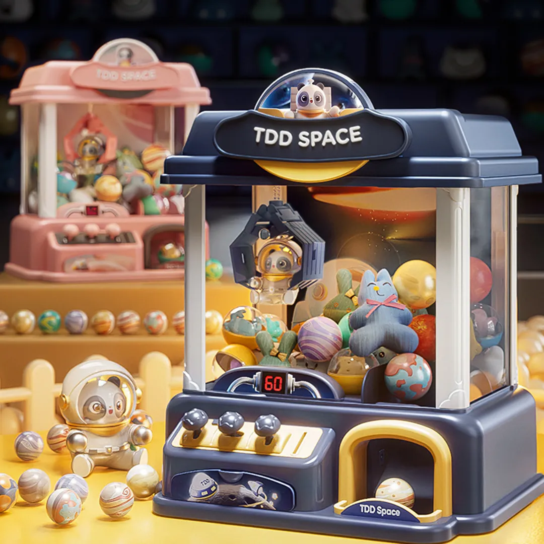 New Mini 'TDD SPACE' Claw Machine Toy for Fun and Cute Gaming Experience