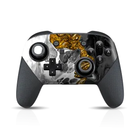 Nintendo Switch Pro CONTROLLER SIGNATURE Abstract MELTED Gold Skin