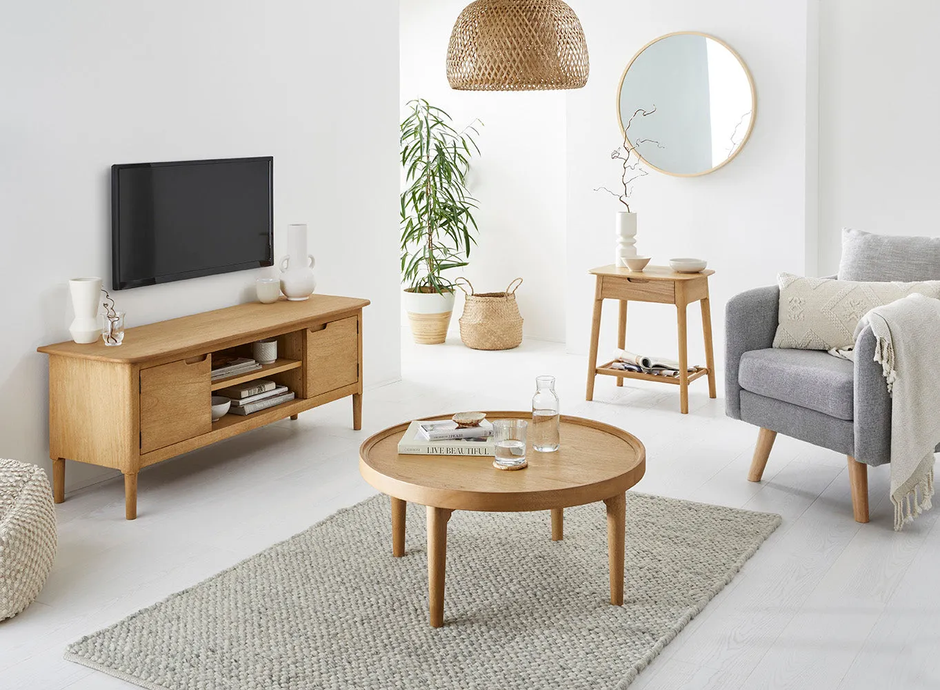 Norway Round Oak Coffee Table