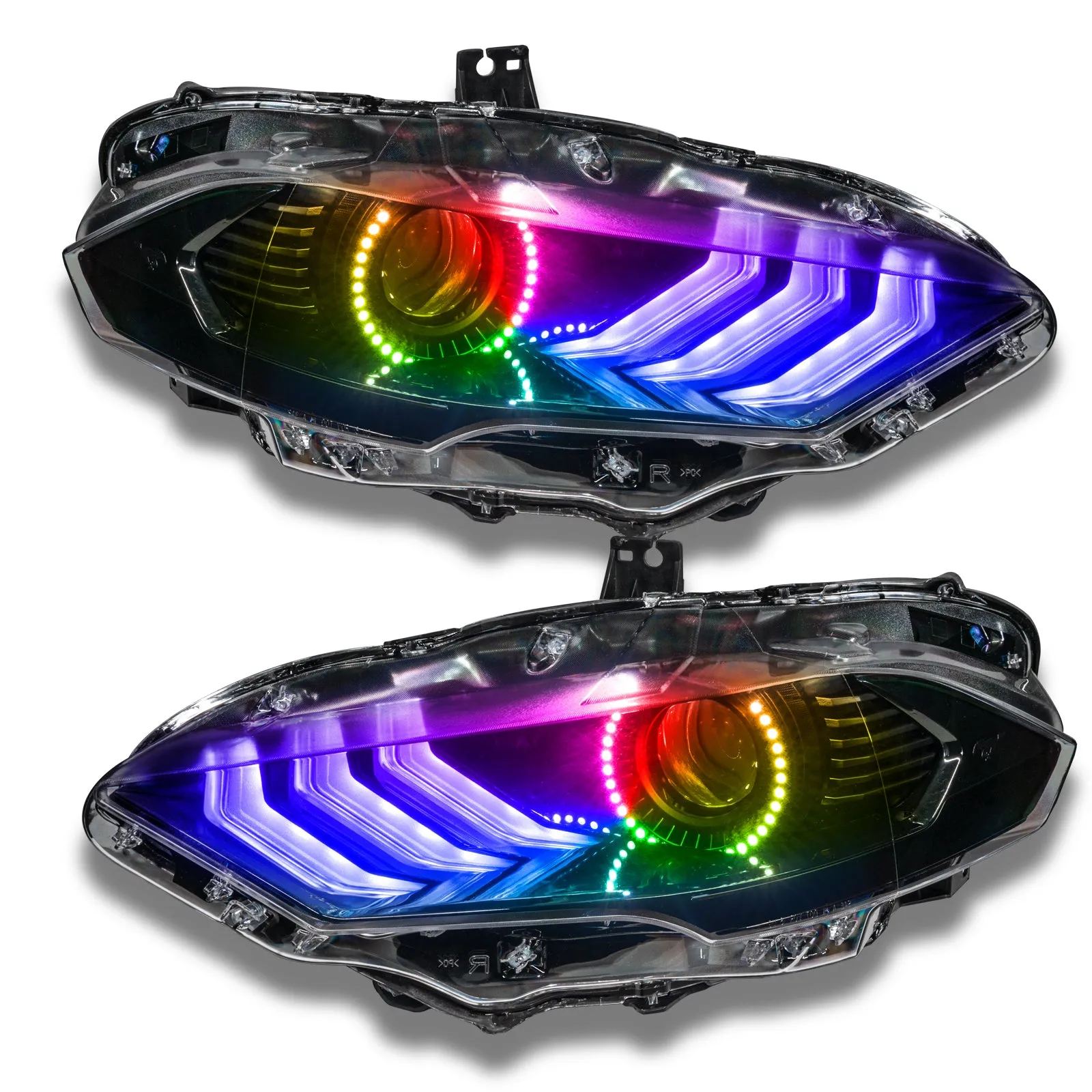 ORACLE Lighting 2018-2022 Ford Mustang Dynamic ColorSHIFT DRL Upgrade w/Halo Kit & Sequential Turn Signal