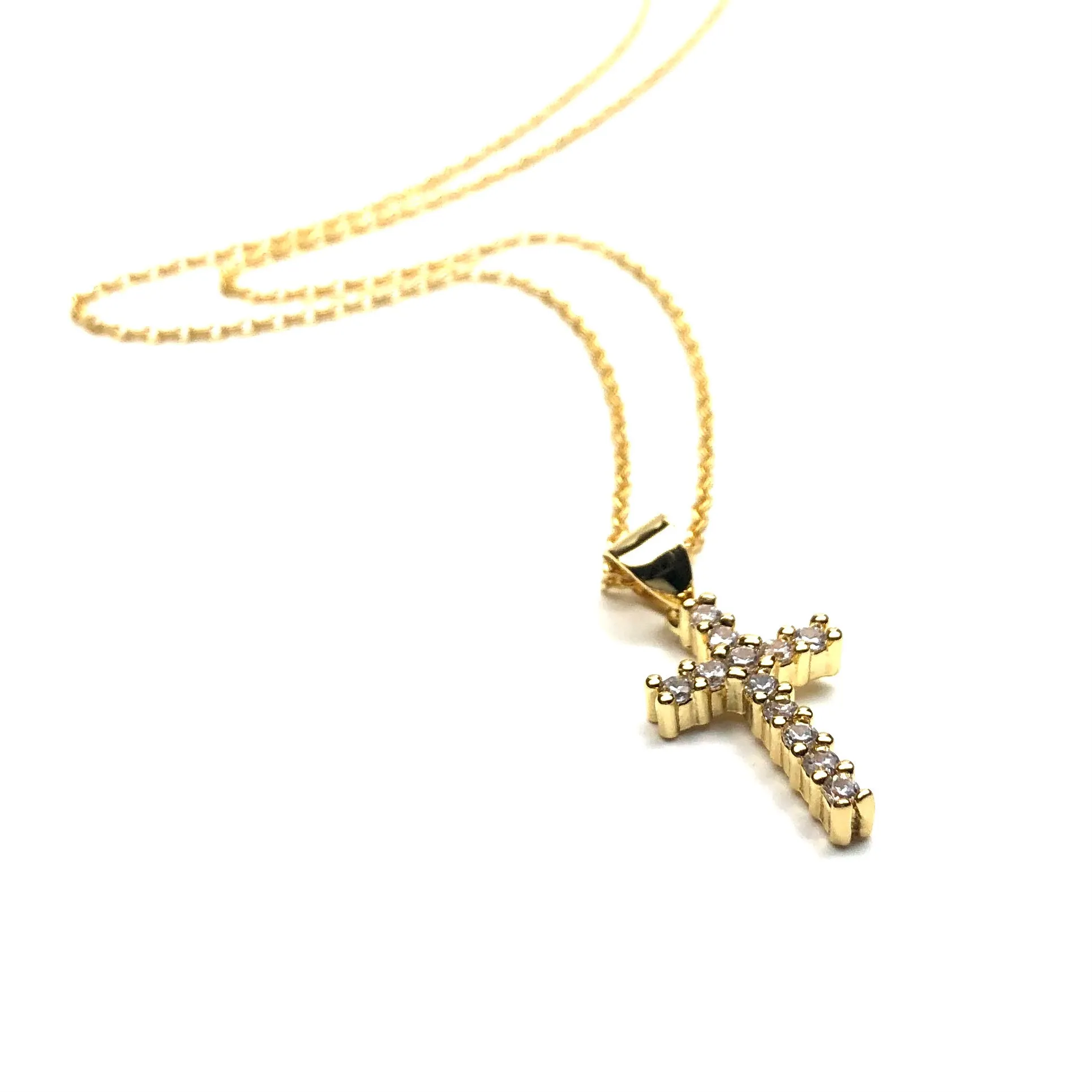 PAVE CROSS NECKLACE