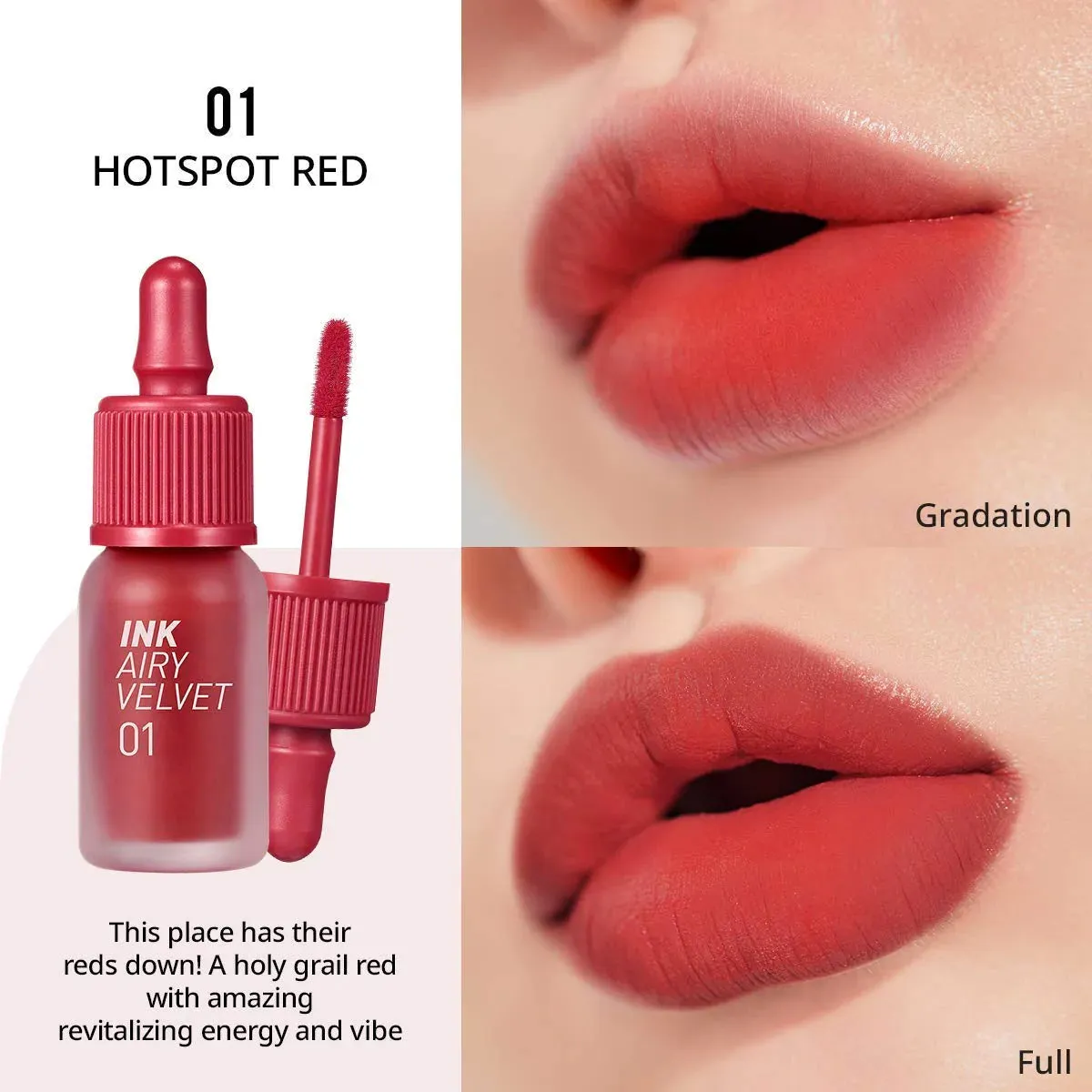 Peripera Ink Airy Velvet 01 Hotspot Red