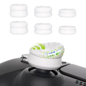 PlayVital 3 Height Turbine Thumbs Cushion Caps Thumb Grips for ps5, for ps4, Thumbstick Grip Cover for Xbox Core Wireless Controller, Thumb Grips for Xbox One, Elite Series 2, for Switch Pro - White - PJM3053