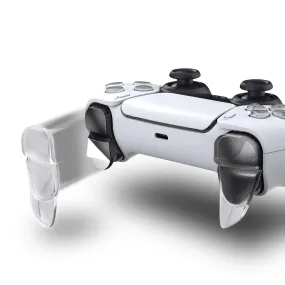 PlayVital BLADE 2 Pairs Shoulder Buttons Extension Triggers for ps5 Controller, Game Improvement Adjusters for PS Portal Remote Player, Bumper Trigger Extenders for ps5 Edge Controller - Semi-Transparent Clear - PFPJ104