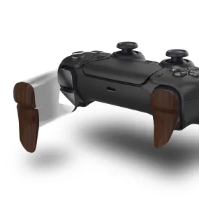 PlayVital BLADE 2 Pairs Shoulder Buttons Extension Triggers for ps5 Controller, Game Improvement Adjusters for PS Portal Remote Player, Bumper Trigger Extenders for ps5 Edge Controller - Wood Grain - PFPJ143