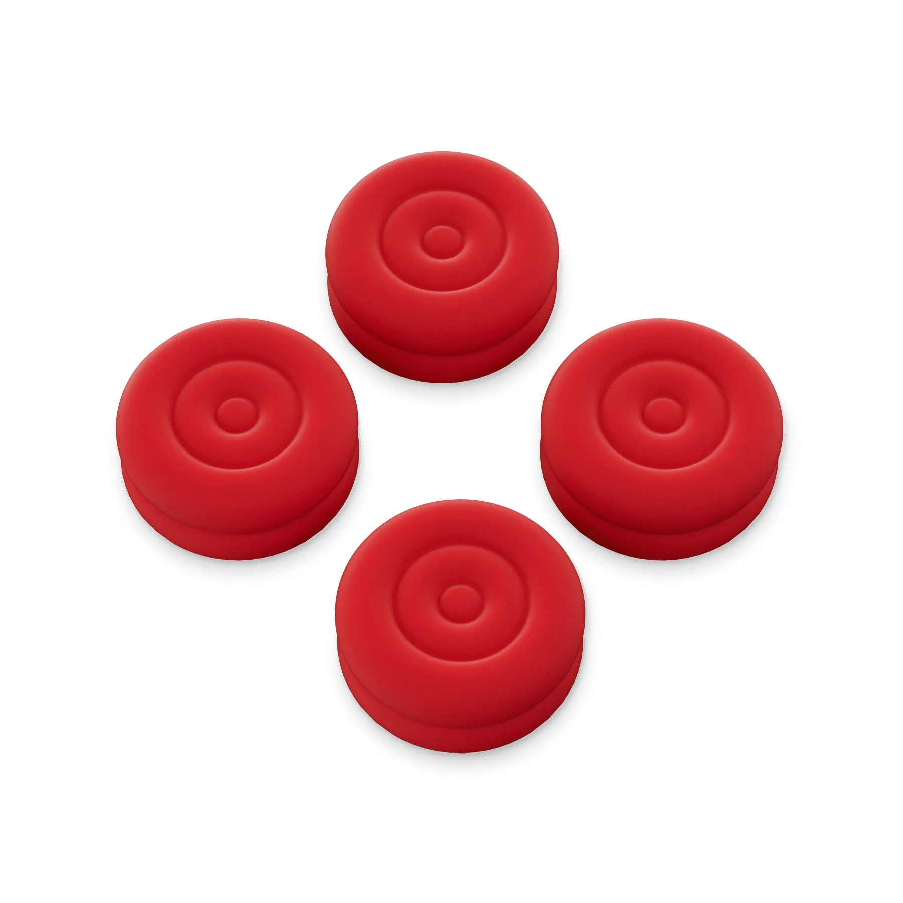 PlayVital Thumbs Cushion Caps Thumb Grips for ps5, for ps4, Thumbstick Grip Cover for Xbox Series X/S, Thumb Grip Caps for Xbox One, Elite Series 2, for Switch Pro Controller - Passion Red- PJM3026