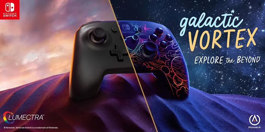 PowerA Etched Lumectra Enhanced Wireless Controller for Nintendo Switch (Galactic Vortex)