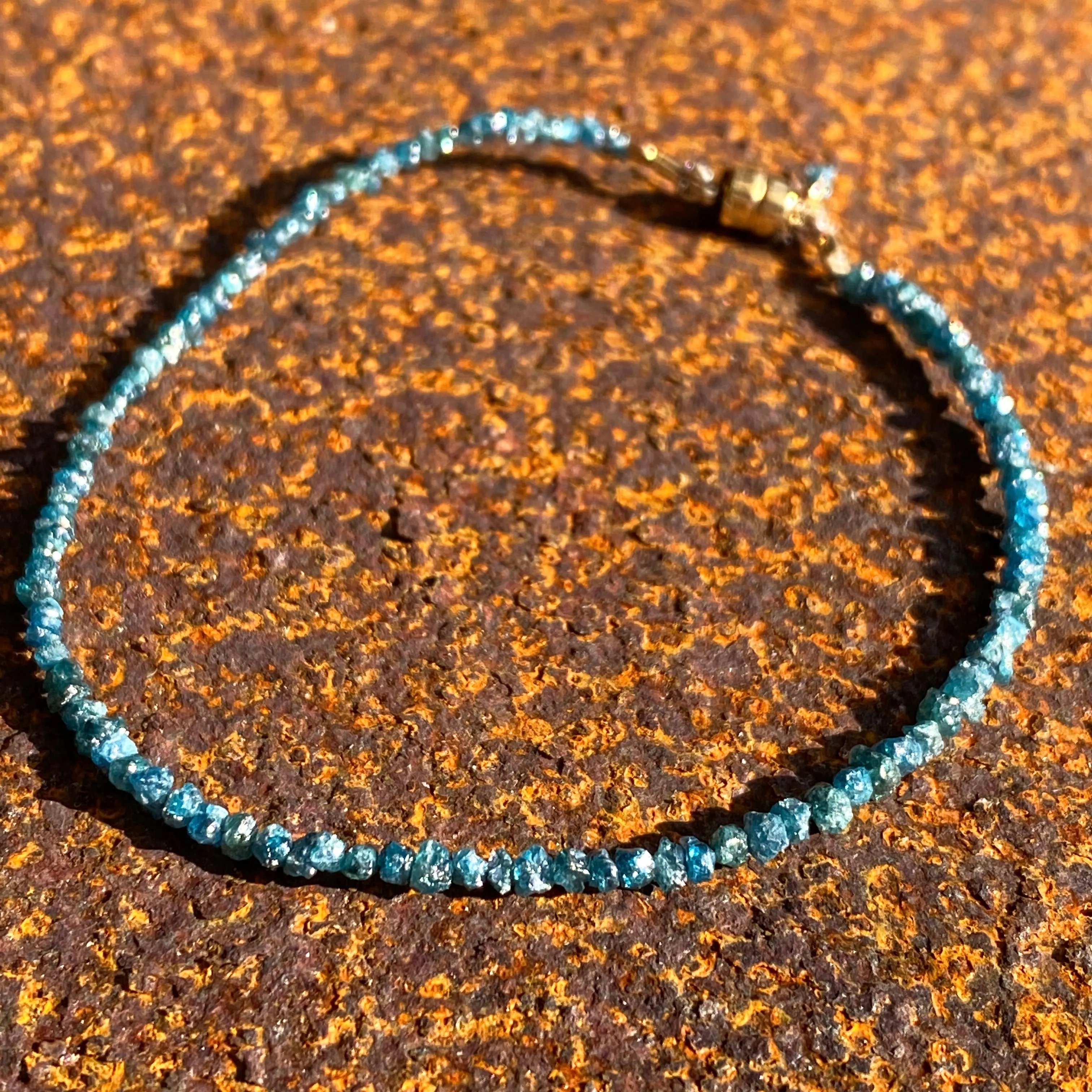 Raw Diamond ‘Skinny’ Layering or Stacking Bracelet