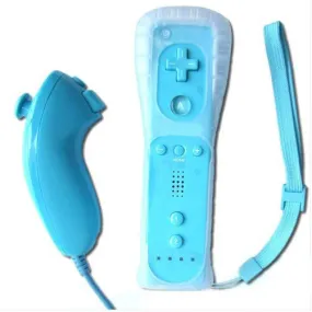 Remote Plus Built-In Motion Plus Nunchuk Silicone Case for Wii - Blue