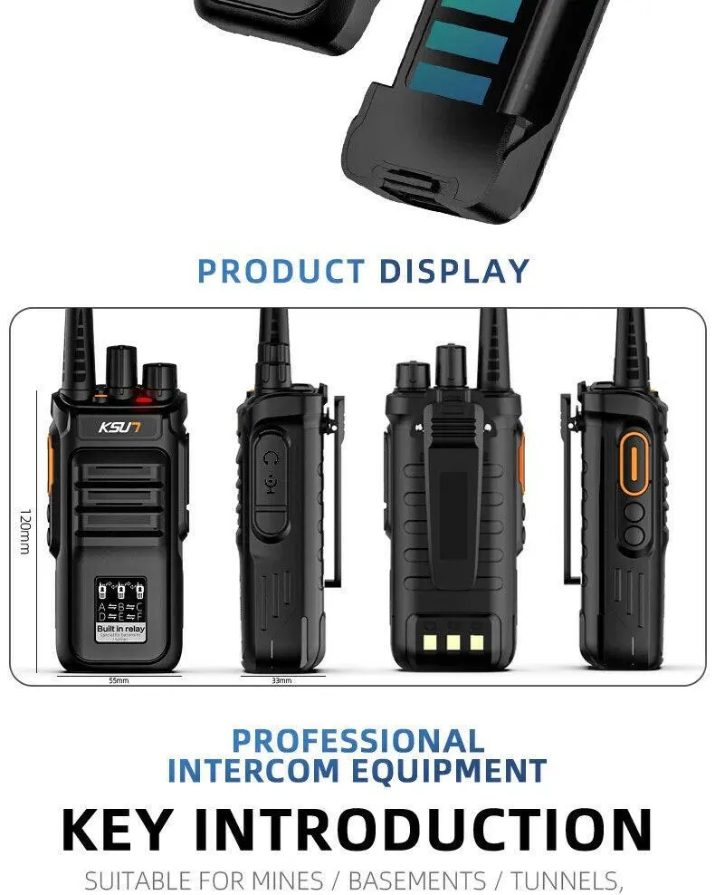 Repeater Walkie Talkie Professional Digital Encryption Long Range Walkie Talkie Portable Two-Way Radio Transceiver KSUT RL30