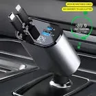 Retractable Car Charger,4 in 1 Car Phone Fast Charger 2 USB Ports for Iphone UK