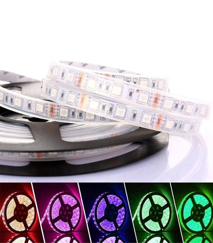 RGB LED Strip 12V WiFi Wireless Control IP65 Waterproof 300LEDs 5m Full Kit Work with Alexa and Google Home