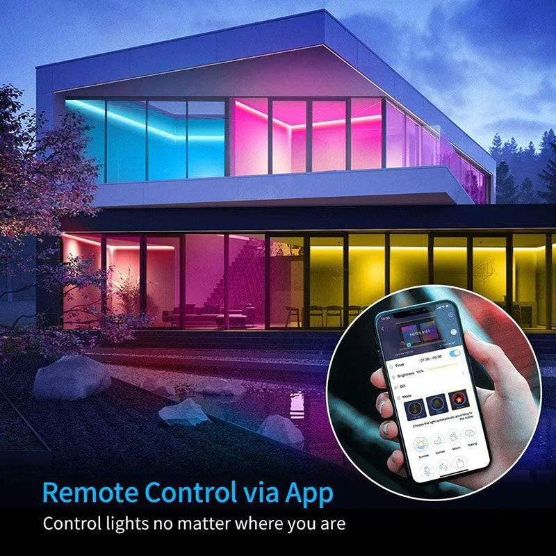 RGB Neon Flex 10x20mm 220V 240V WiFi Tuya APP LED Controller with 24key Remote