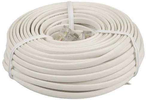 RJ12 White Telephone Lead- 15m