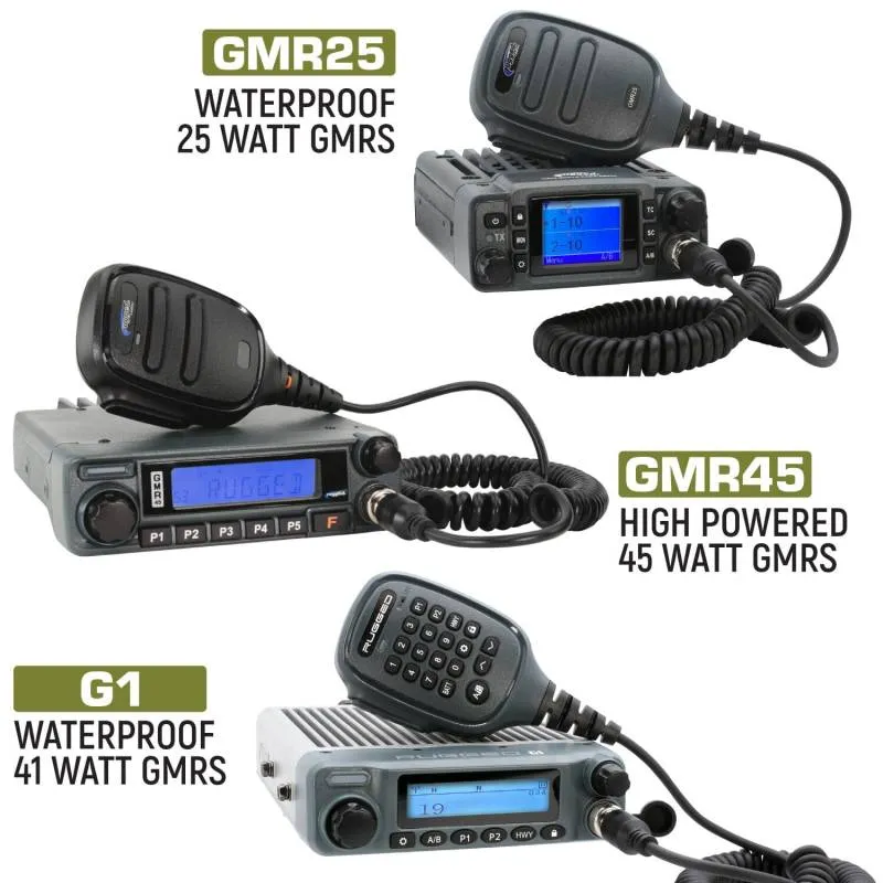 Rugged Radios Toyota Tundra Two-Way GMRS Mobile Radio Kit - 41 Watt - G1 Waterproof