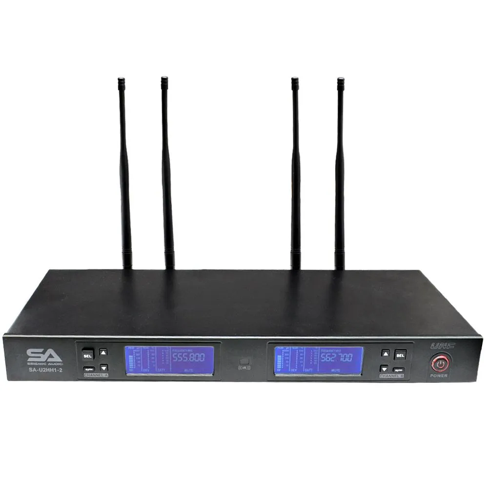 SA-U2LV3-2 - 2 Channel UHF Wireless Microphone System with 2 Headset Microphones