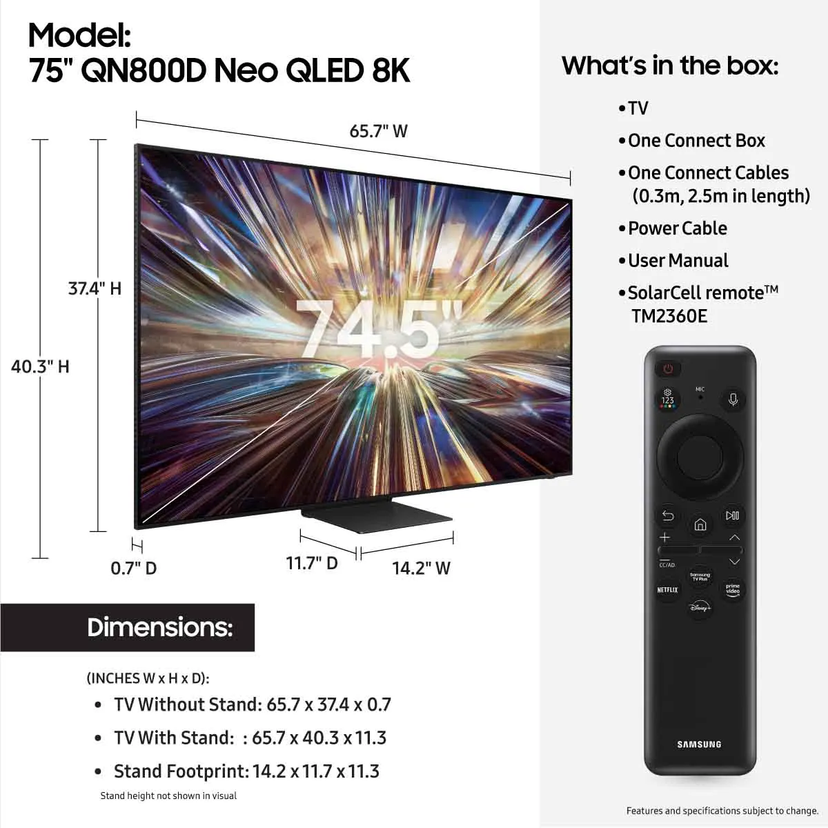 Samsung QN800D Neo QLED 8K Smart TV