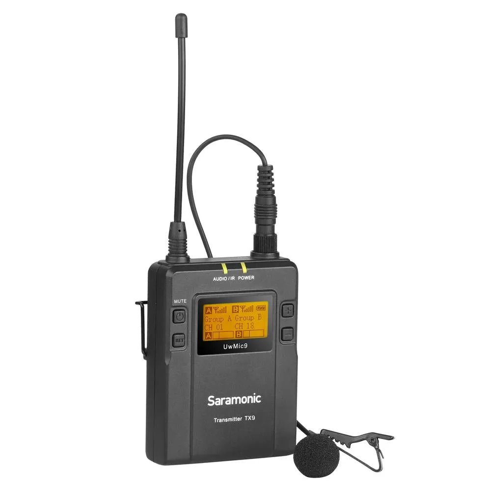 Saramonic UwMic9 TX9 UHF Bodypack Transmitter & SR-M1 Omnidirectional Microphone