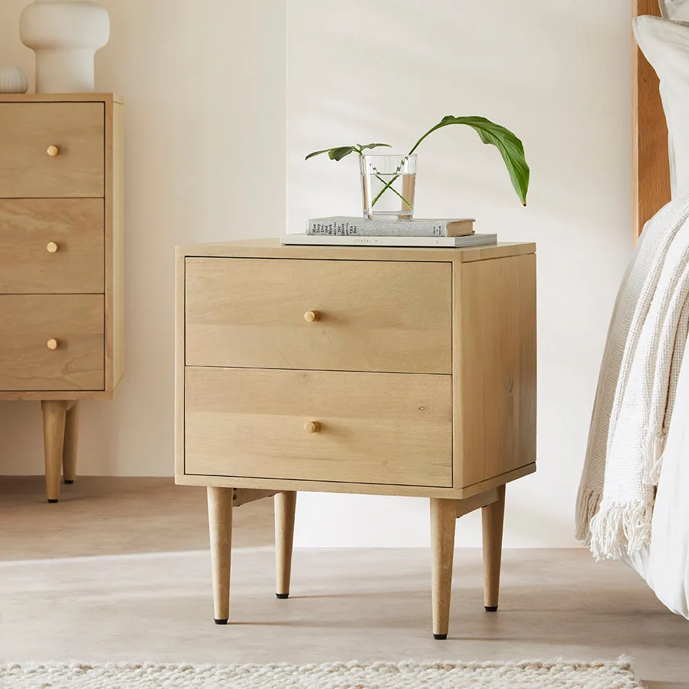 Scandinavian Light Oak Oslo Bedside Table