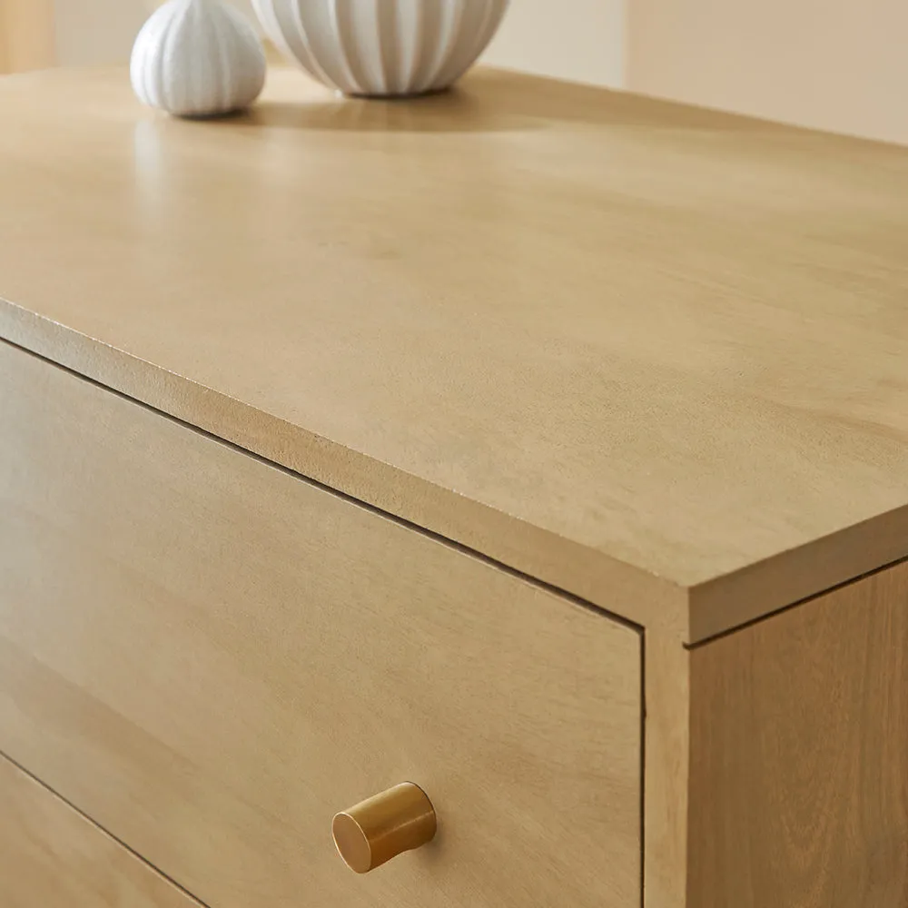 Scandinavian Light Oak Oslo Chest of 3 Drawers