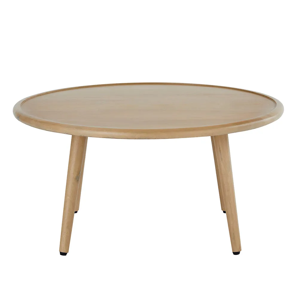 Scandinavian Oak Round Coffee Table