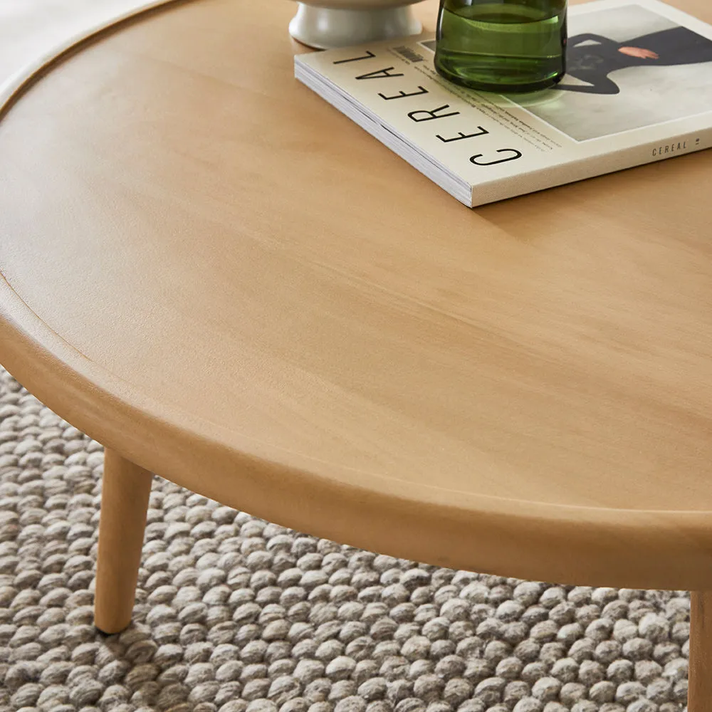 Scandinavian Oak Round Coffee Table