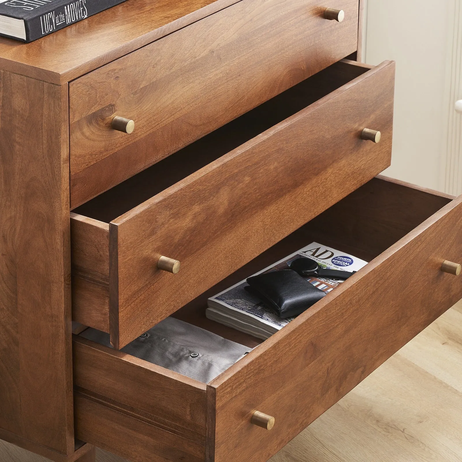 Scandinavian Walnut Oslo Chest of 3 Drawers