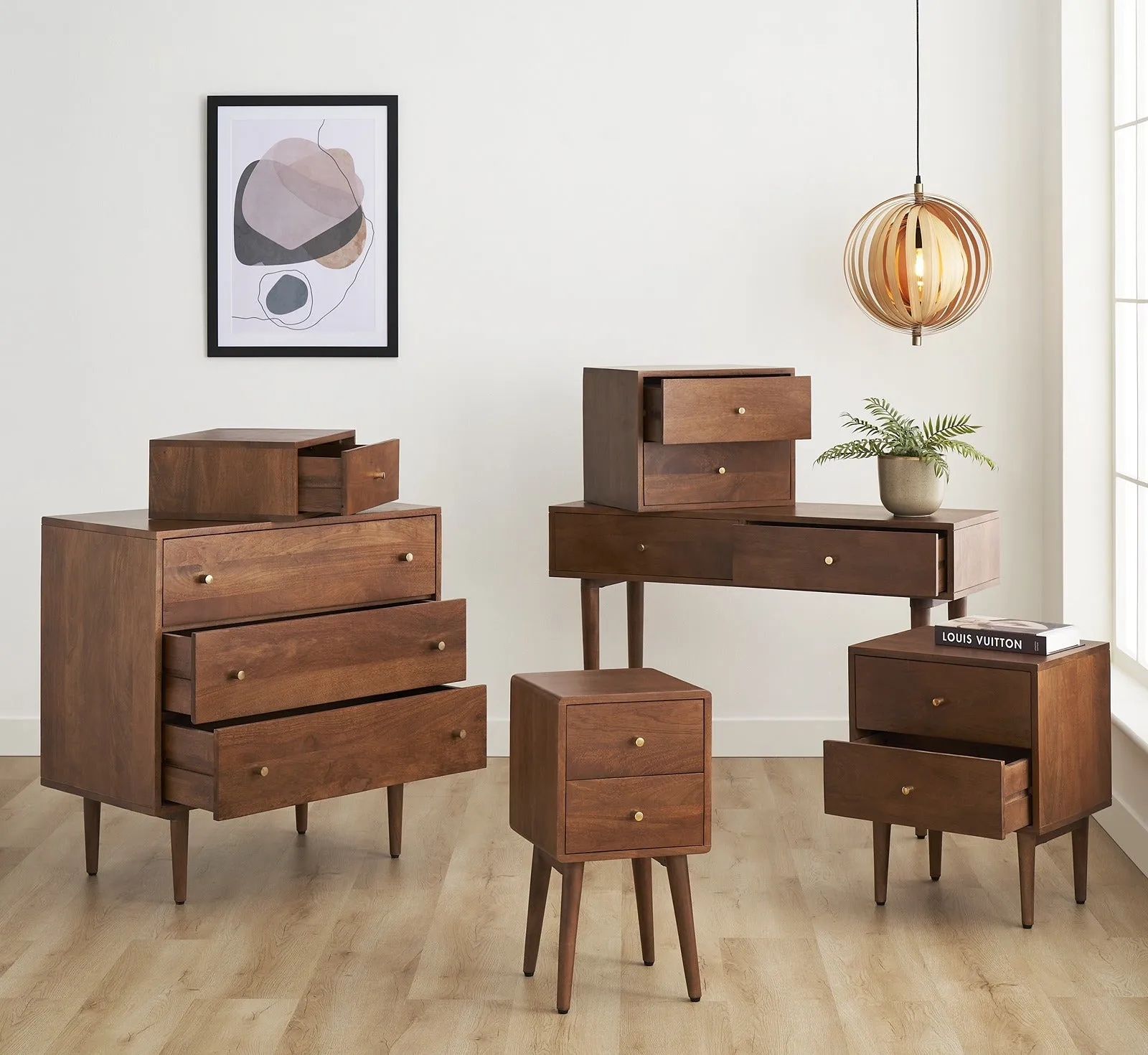 Scandinavian Walnut Oslo Chest of 3 Drawers