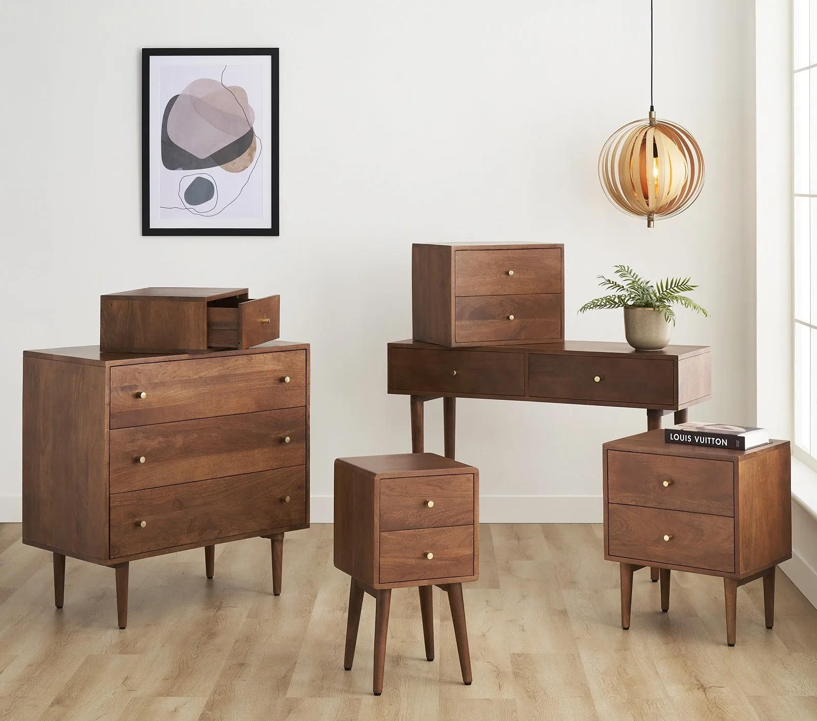 Scandinavian Walnut Oslo Chest of 3 Drawers