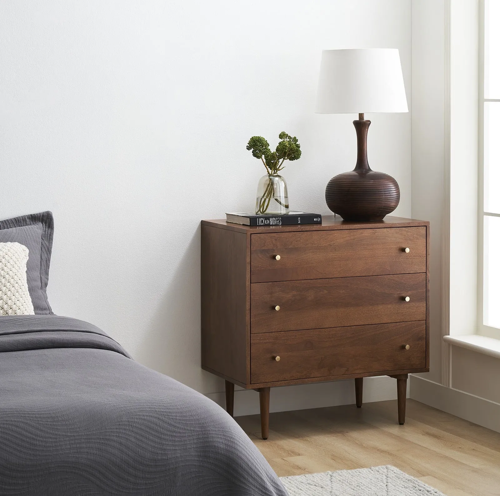 Scandinavian Walnut Oslo Chest of 3 Drawers