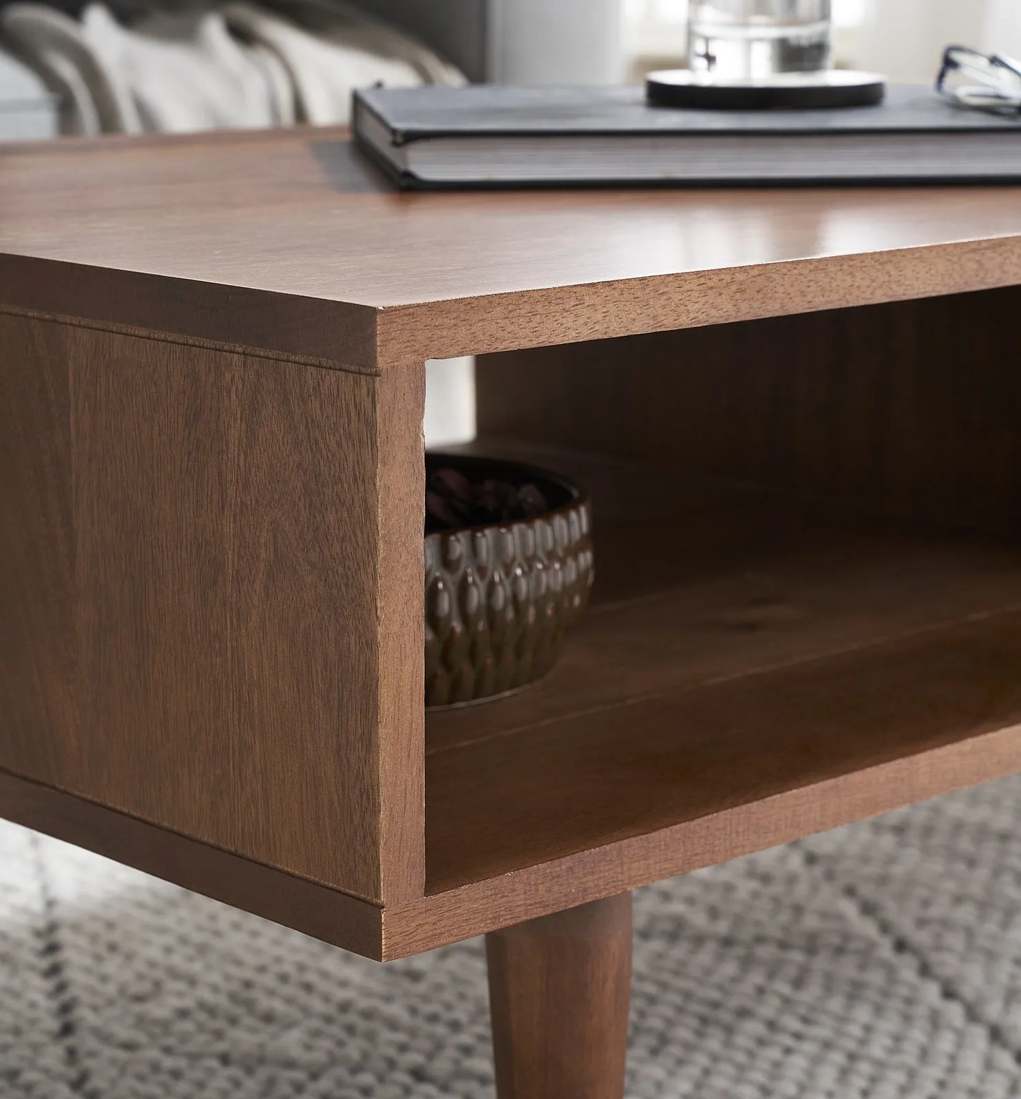 Scandinavian Walnut Oslo Storage Coffee Table