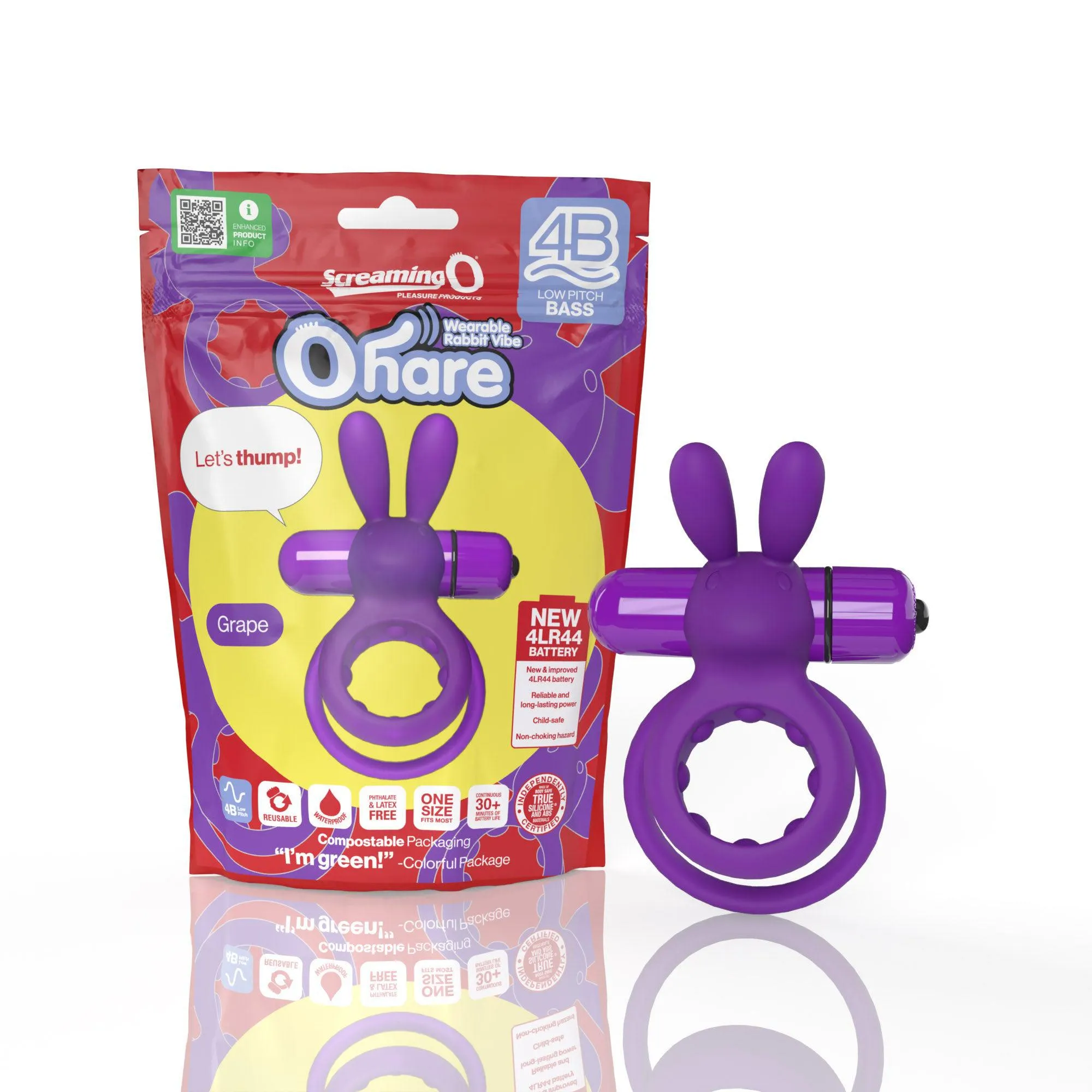 Screaming O 4B - Ohare Wearable Rabbit Vibe -  Grape