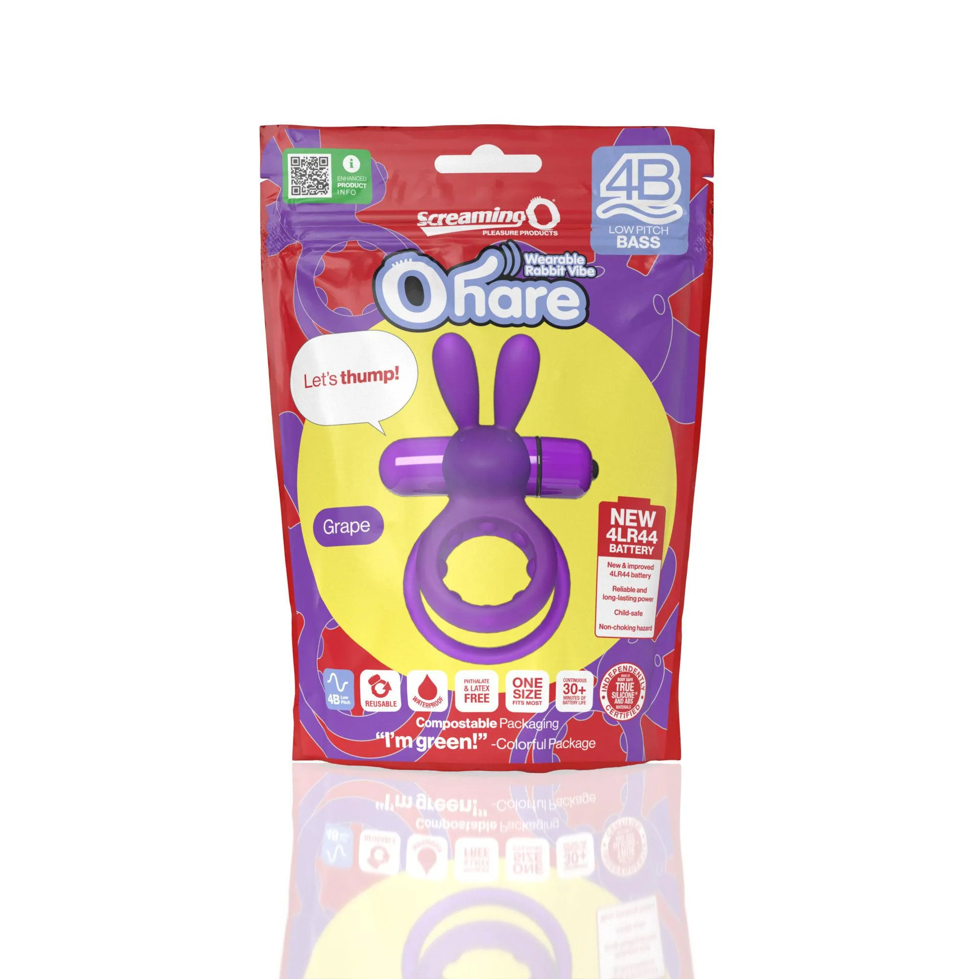 Screaming O 4B - Ohare Wearable Rabbit Vibe -  Grape