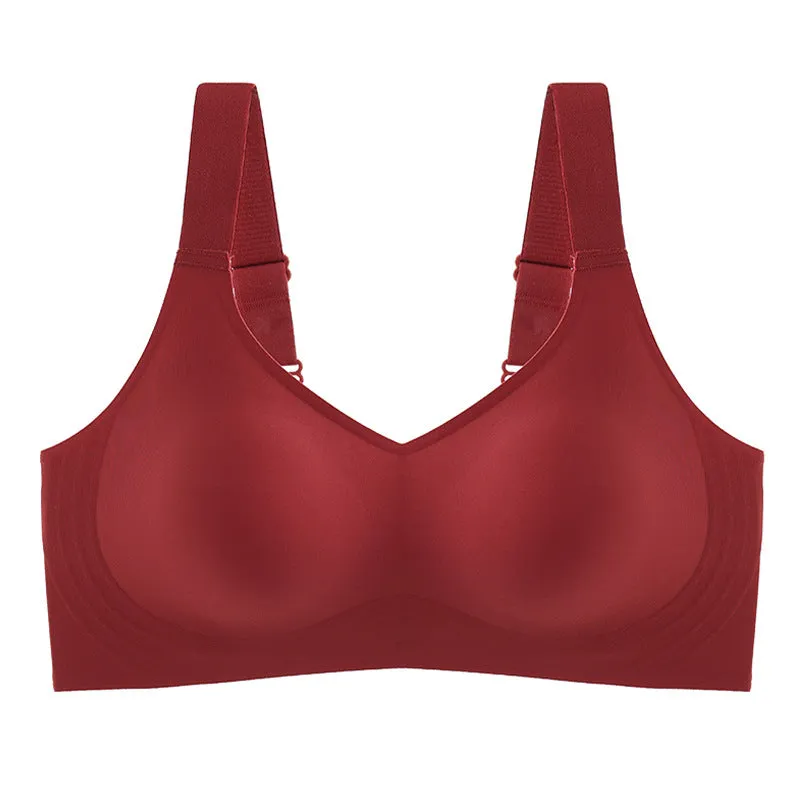 Seamless for Women Wireless Free Active V Neck Soft Full Coverage Comfort Bra