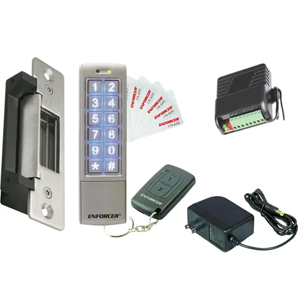 Seco-Larm - Electric Door Strike w/ PROX Digital Keypad w/ RF Receiver & RF Wireless Transmitter w/ Plug-in Transformer - Fail-safe / Fail-secure - 12VDC - UL Listed