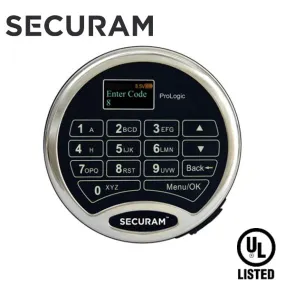 SECURAM - ProLogic L62 Electronic Safe Keypad ONLY - UL Listed - Chrome