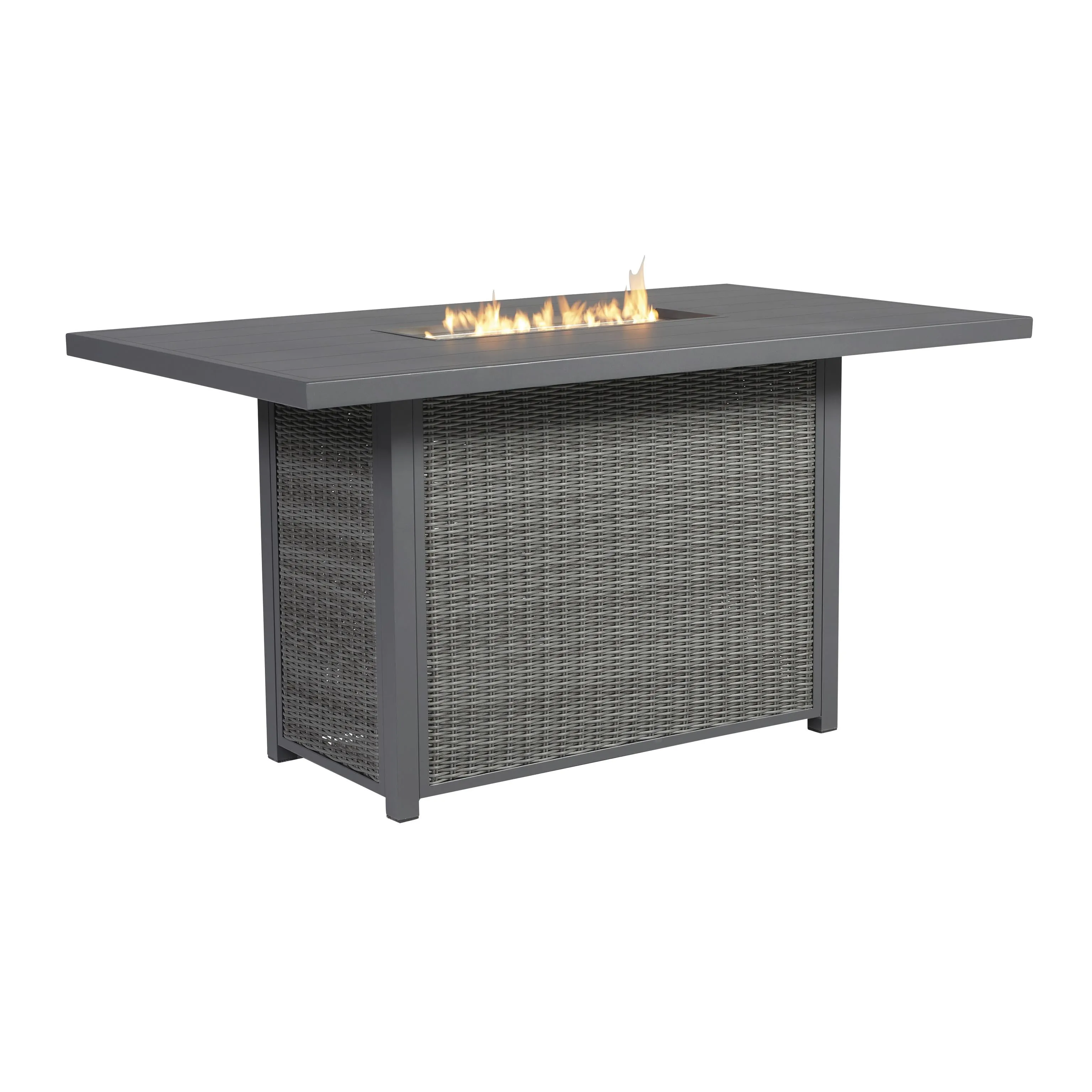 Signature Design by Ashley Palazzo P520-665 Rectangular Bar Table with Fire Pit