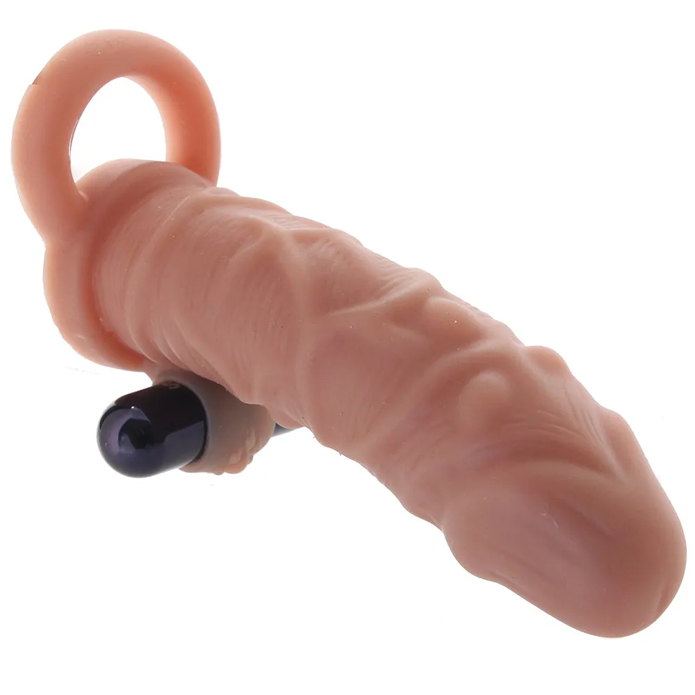 Size Up 1 Inch Realistic Vibrating Extender in Tan